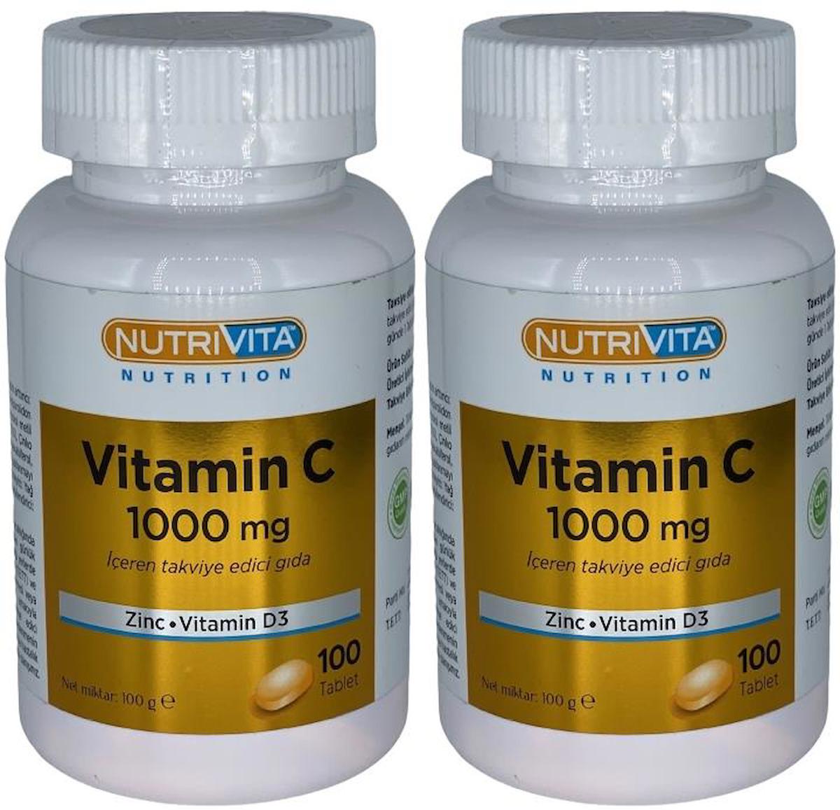 Nutrivita Nutrition Çinko Sade Unisex Vitamin 2x120 Tablet