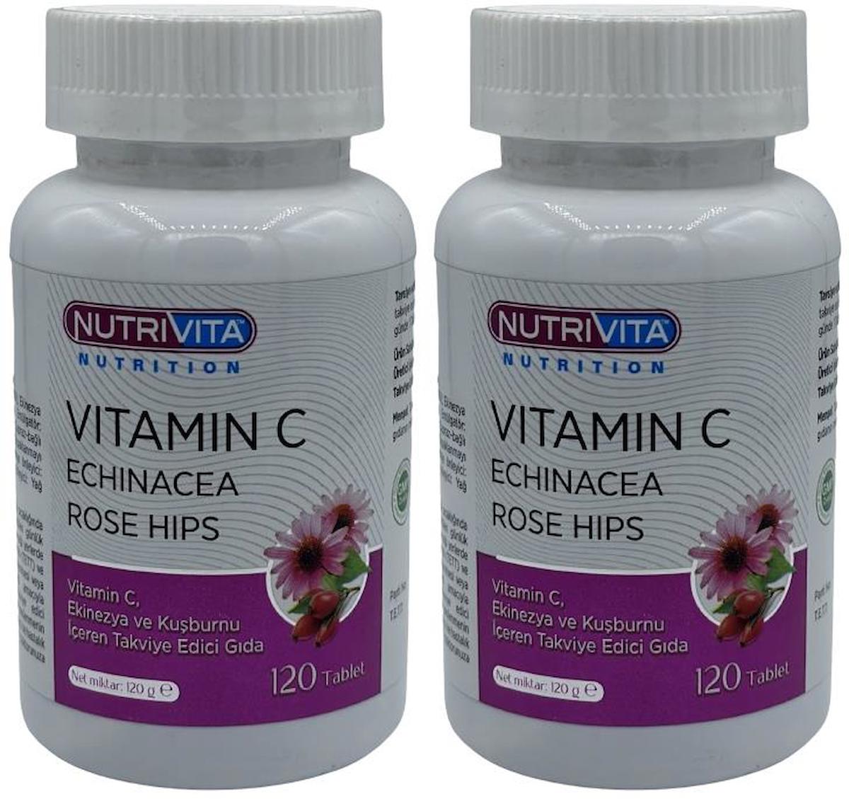 Nutrivita Nutrition C Vitamini Aromasız Unisex 2x120 Tablet