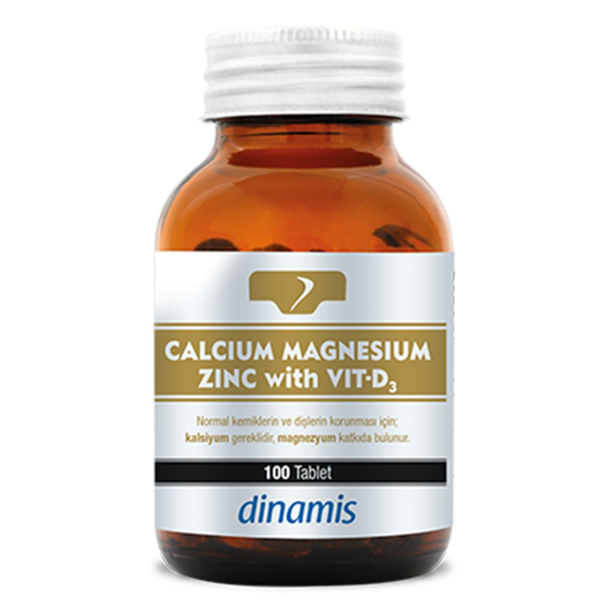 Dinamis Calcium Magnezyum Zinc Sade Unisex Vitamin 100 Tablet