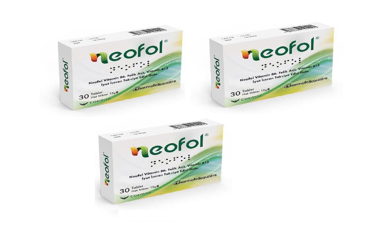 Neofol Convıta Sade Unisex Vitamin 3x30 Tablet