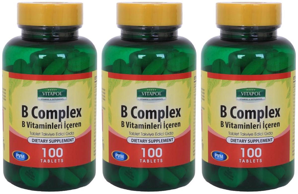 Vitapol Vitamin B Complex Aromasız Unisex 3x100 Tablet