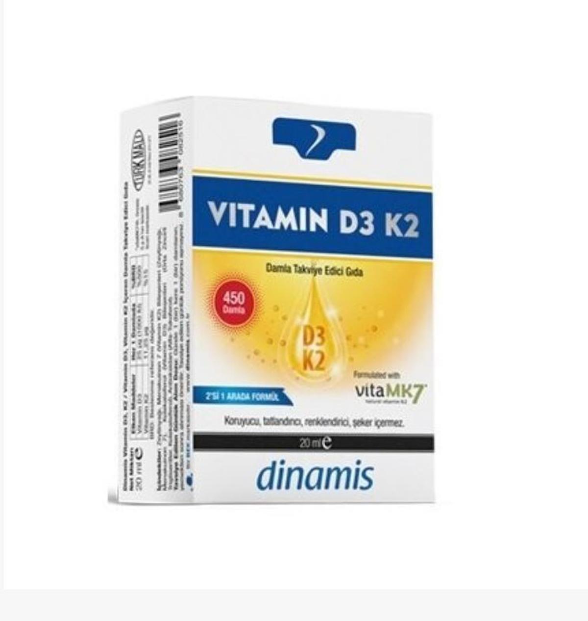 Dinamis Vitamin D3 Aromasız Unisex 20 Tablet