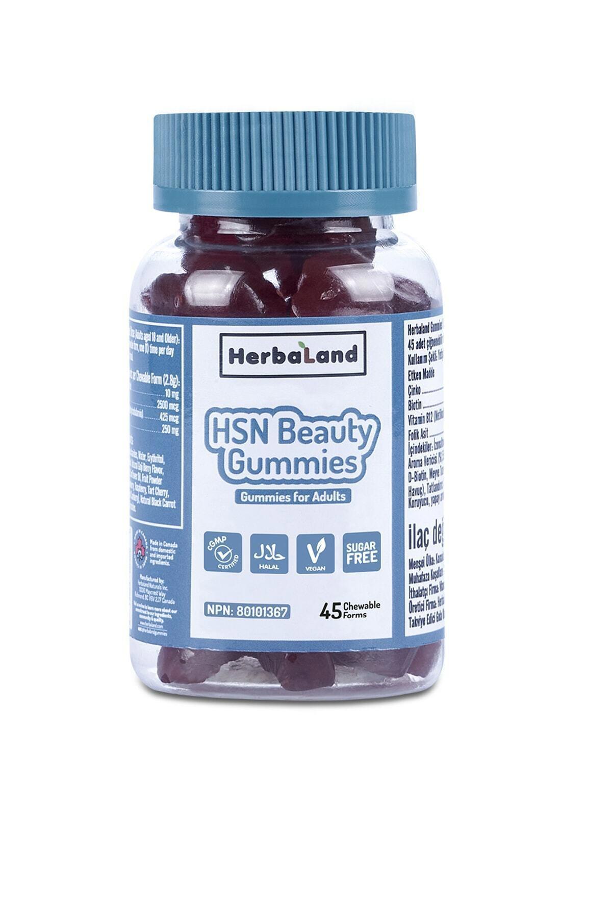 Herbaland Hsn Beauty Gummies Aromasız Unisex Vitamin 45 Tablet
