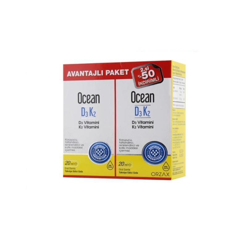 Ocean D3 Vitamini Sade Unisex 2x20 ml
