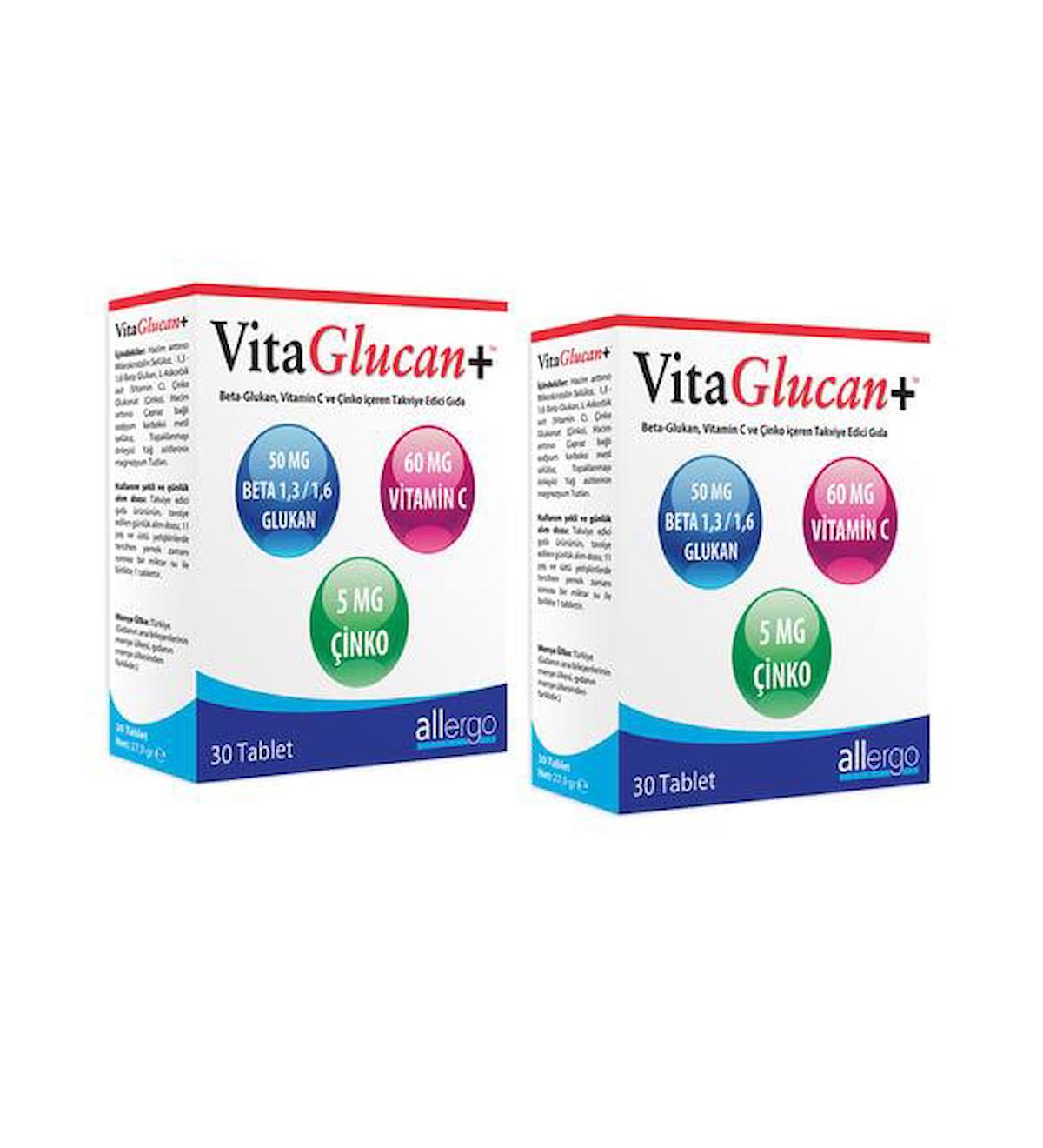 Allergo Vitaglucan Sade Unisex Vitamin 2x30 Kapsül