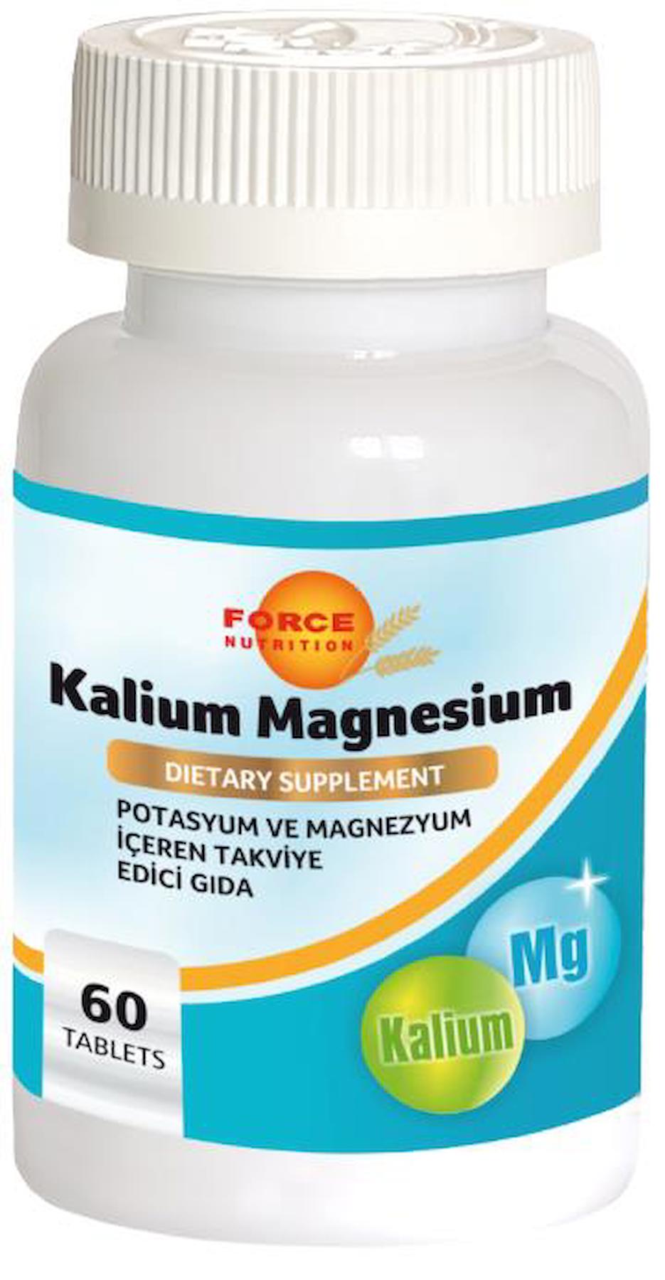 Force Nutrition Kalium Magnezyum Aromasız Unisex Vitamin 60 Tablet
