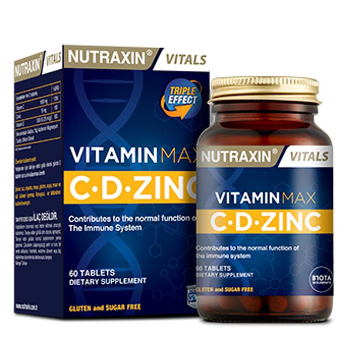 Nutraxin Plus Çinko Aromasız Unisex Vitamin 60 Tablet
