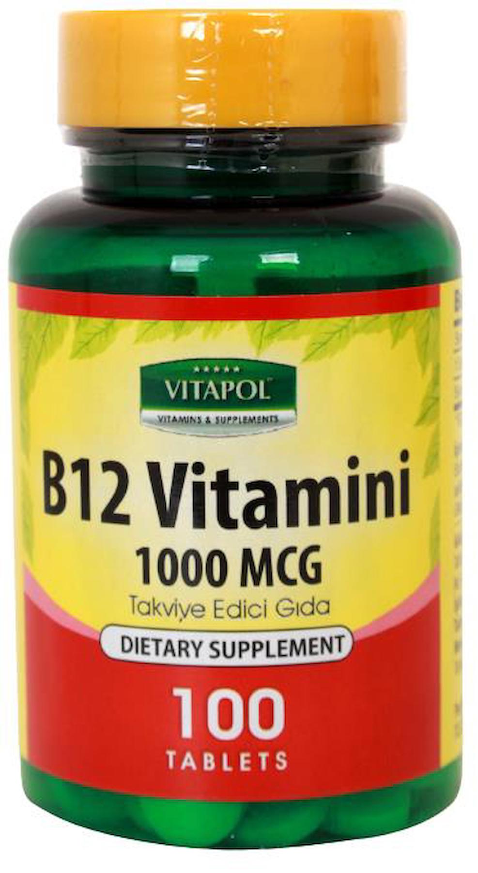Vitapol Vitamin B12 Aromasız Unisex 100 Tablet