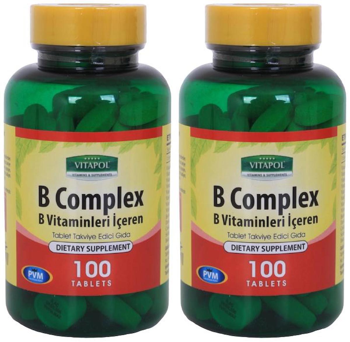 Vitapol Vitamin B Complex Aromasız Unisex 2x100 Tablet