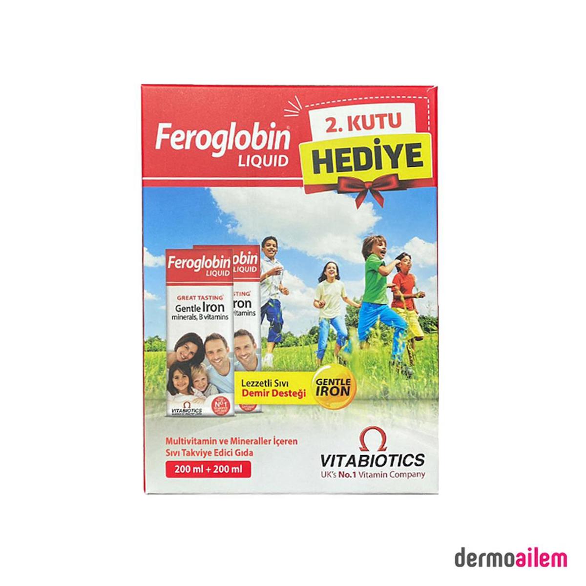 Vitabiotics Feroglobin Liquid Aromalı Unisex Vitamin 2x200 ml