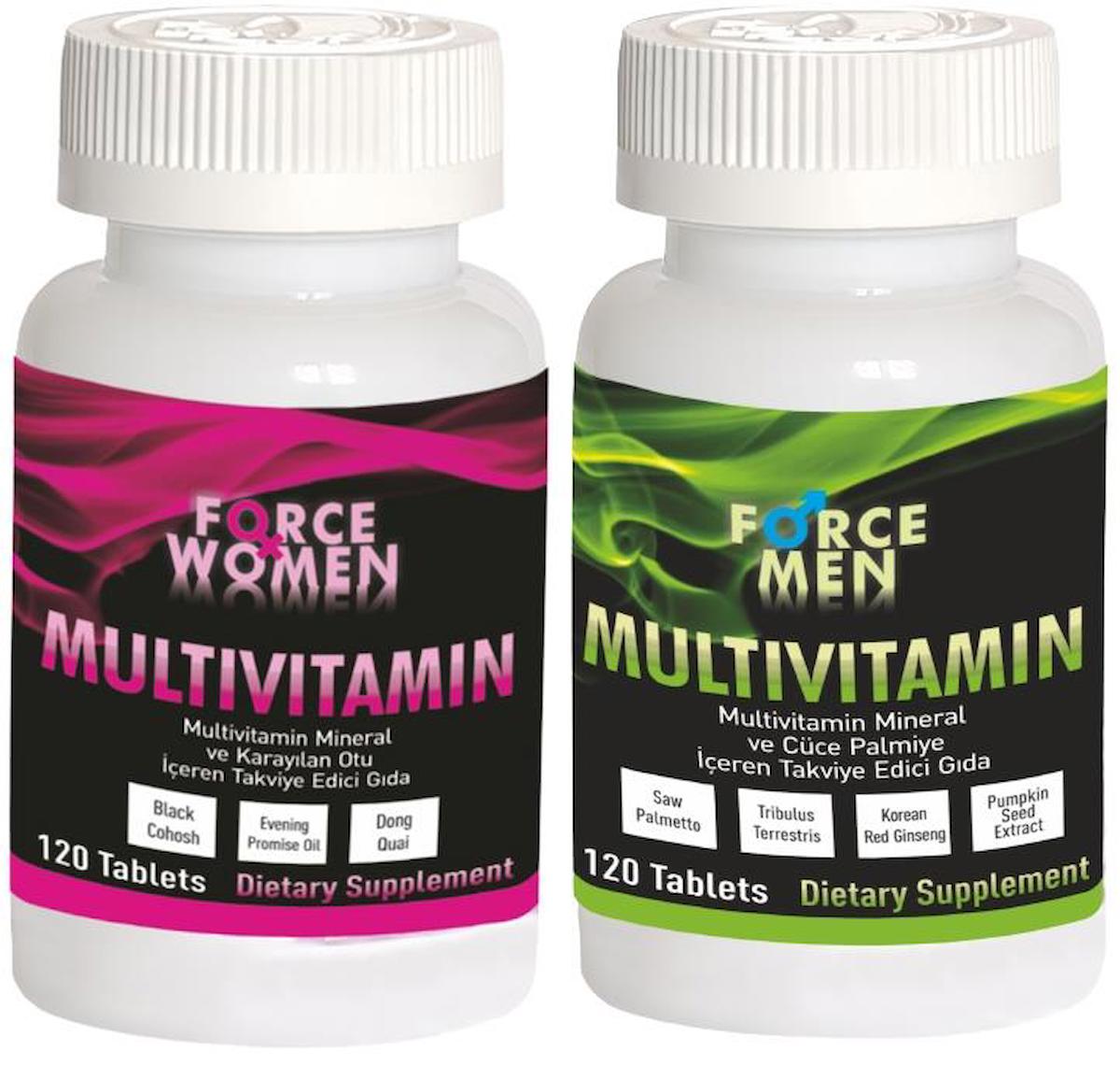 Force Nutrition Aromasız Unisex Vitamin 2x120 Tablet