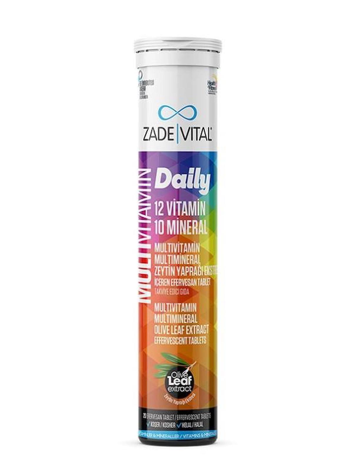 Zade Vital Aromasız Unisex Vitamin 20 Tablet