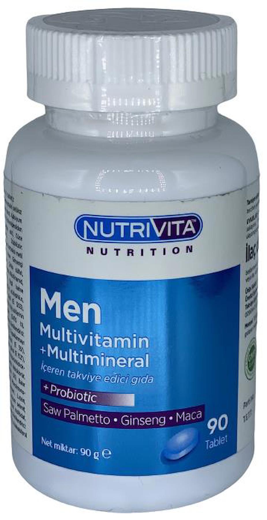 Nutrivita Nutrition Ginseng Sade Erkek Vitamin 90 Tablet