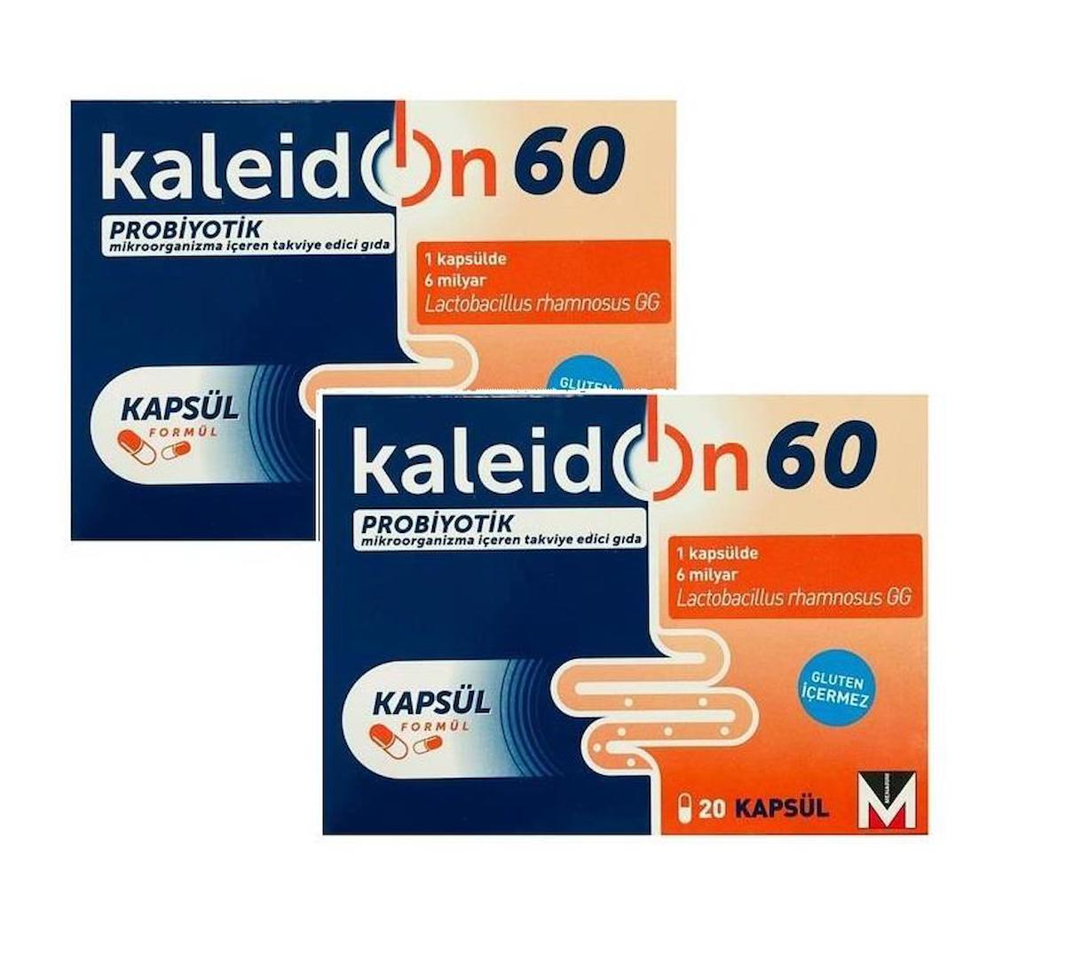 Kaleidon Probiyotik Aromasız Unisex Vitamin 2x20 Kapsül