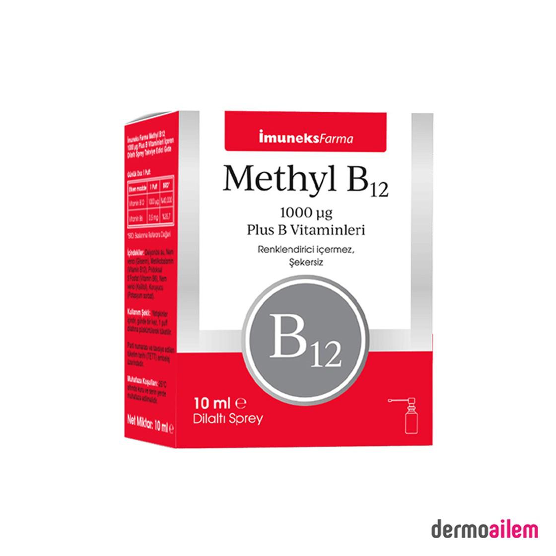 Imuneks Methyl B12 Aromasız Unisex Vitamin 10 ml