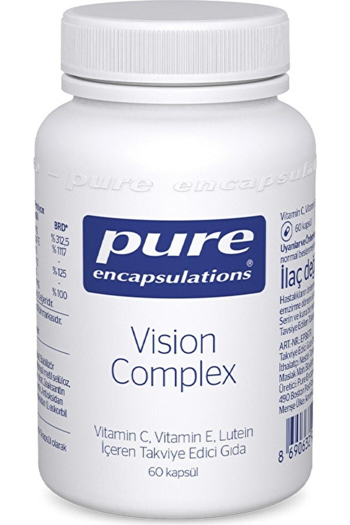Pure Encapsulations Vision Complex Aromasız Unisex Vitamin 60 Kapsül
