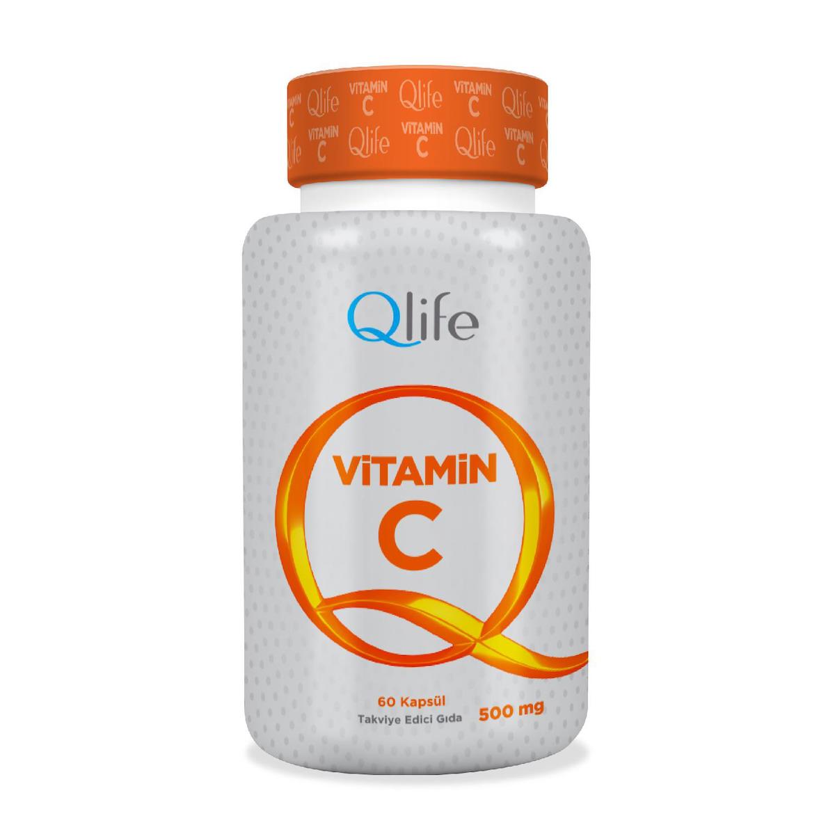 Qlife C Vitamini Aromasız Unisex 60 Kapsül
