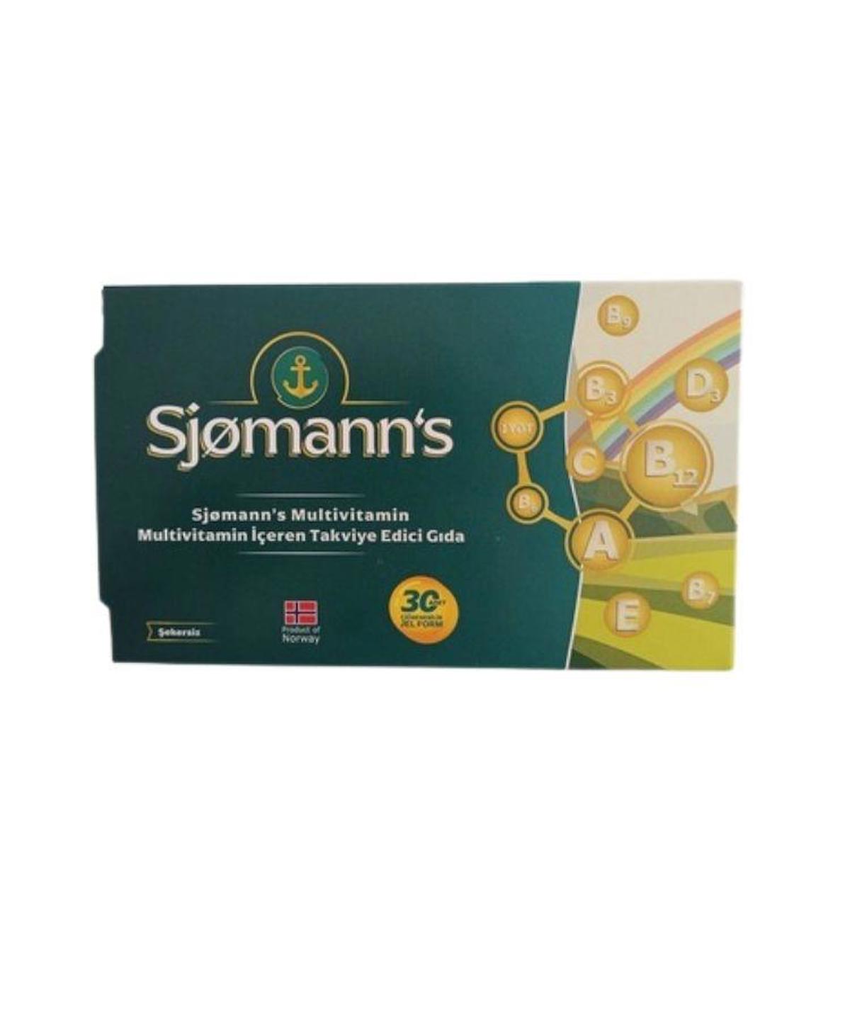 Sjomann'S Aromasız Unisex Vitamin 30 Kapsül