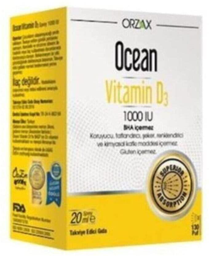 Ocean Orzax Kalsiyum Sade Unisex Vitamin 20 ml