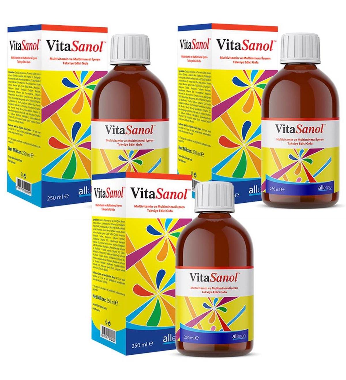 Allergo Aromalı Çocuk - Yetişkin Vitamin 3x250 ml