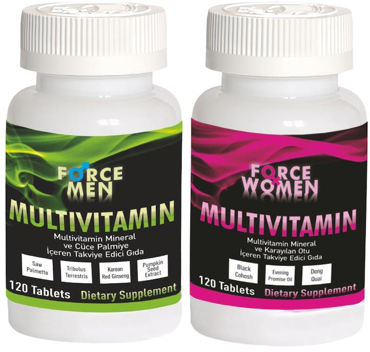 Force Nutrition Aromasız Erkek Vitamin 2x120 Tablet