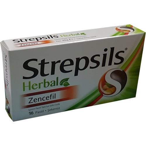 Strepsils Herbal Boğaz Ağrıları Aromalı Unisex Vitamin 16 Tablet
