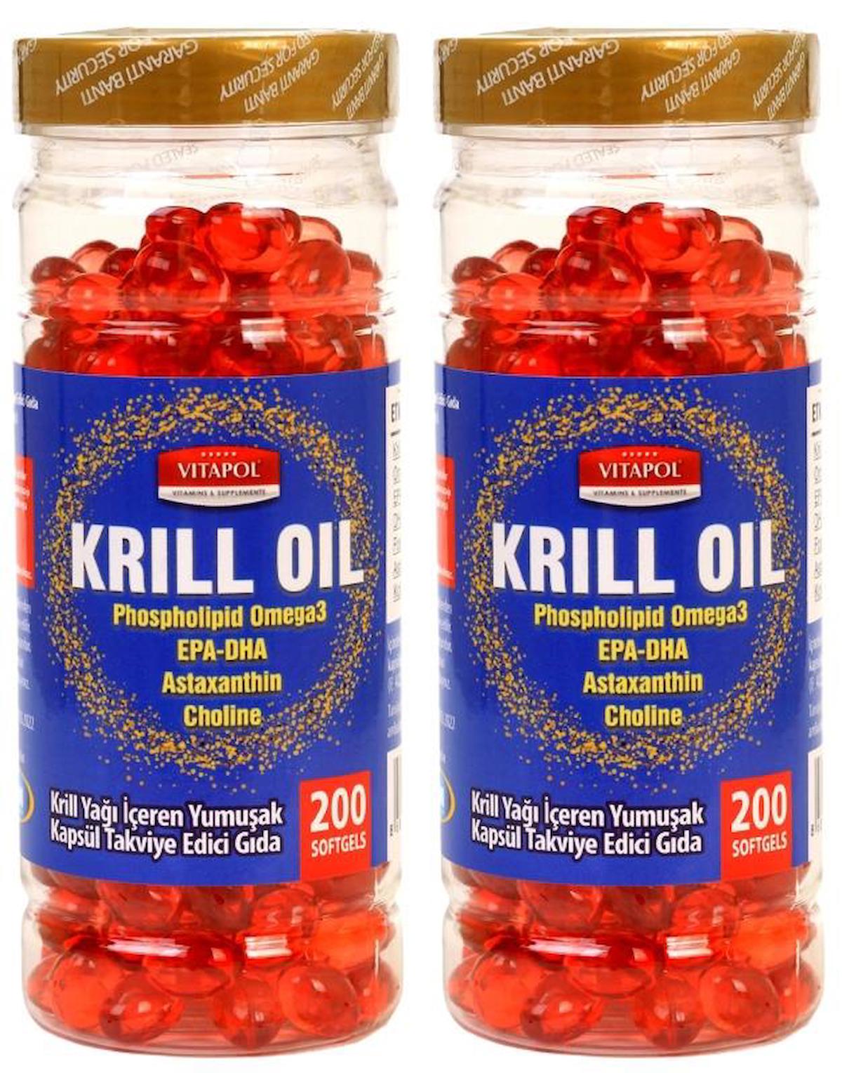 Vitapol Krıll Oil Aromasız Unisex Vitamin 2x200 Kapsül