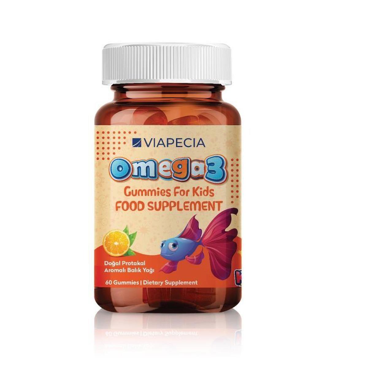 Viapecia Omega 3 Aromalı Çocuk Vitamin 60 Kapsül