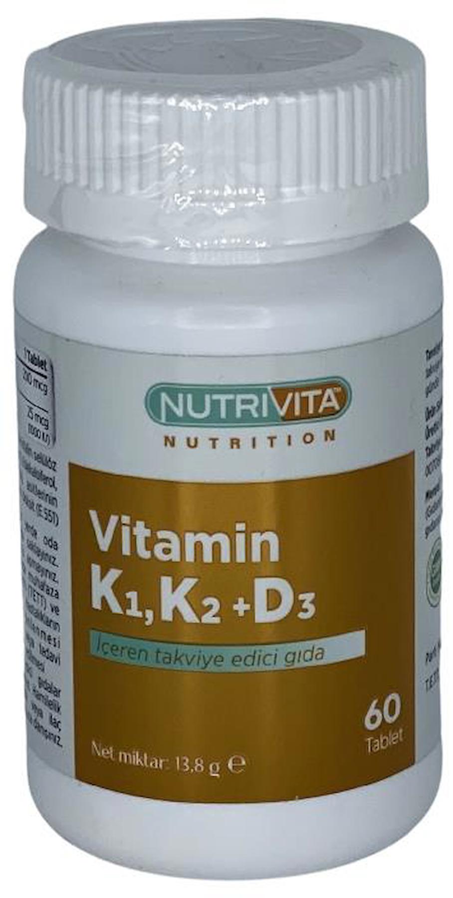 Nutrivita Nutrition Vitamin D3 Aromasız Unisex 60 Tablet