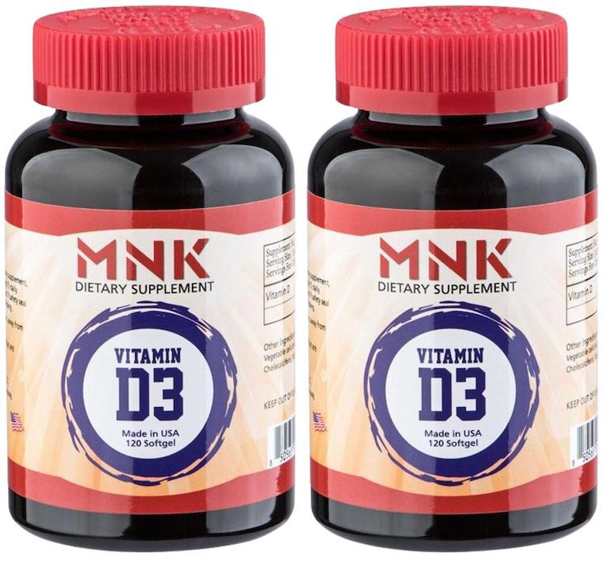Mnk Vitamin D3 Sade Unisex 2x120 Adet
