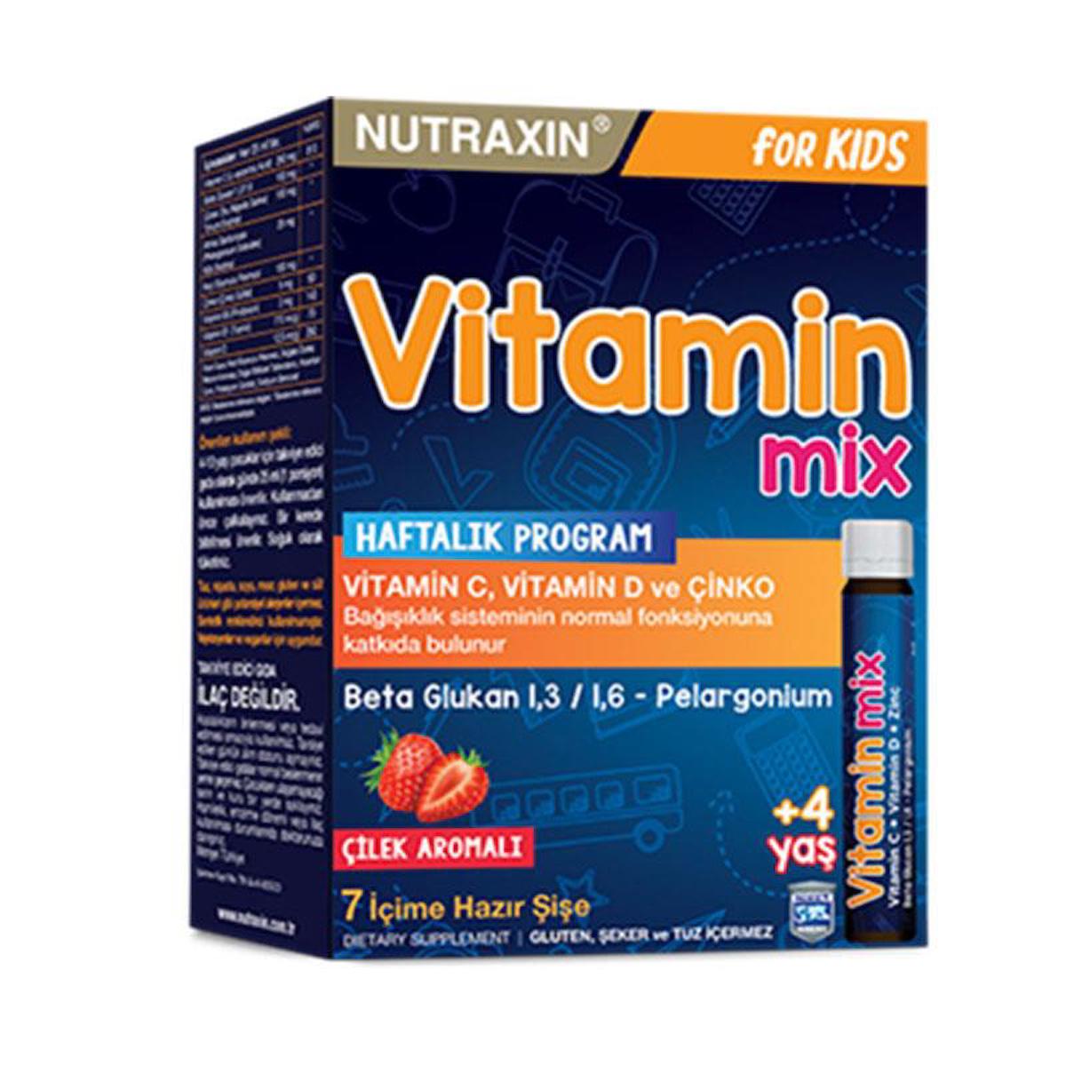 Nutraxin Plus Çilek Çocuk Vitamin 25 mlx7 Şase