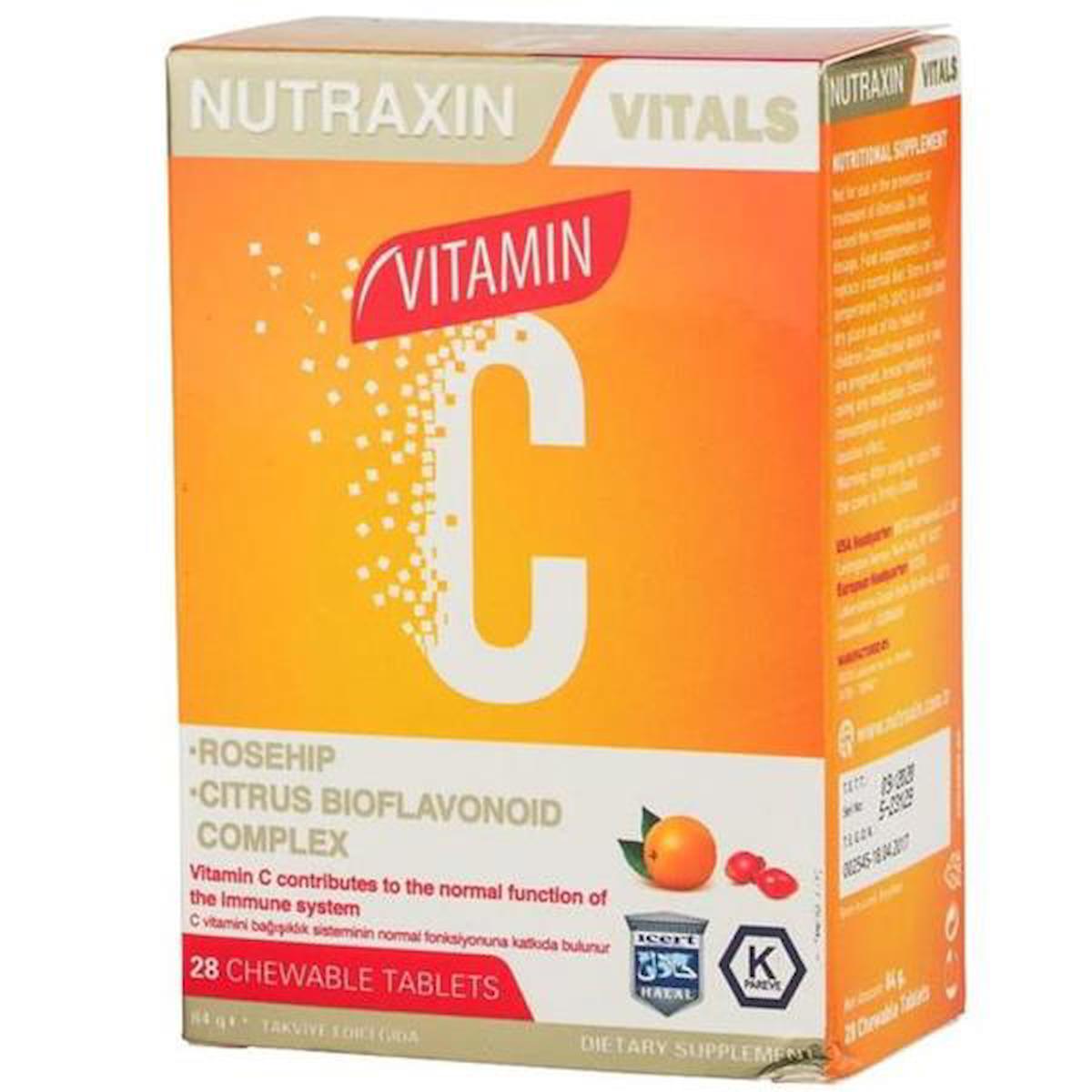 Nutraxin C Vitamini Sade Unisex 20 Tablet