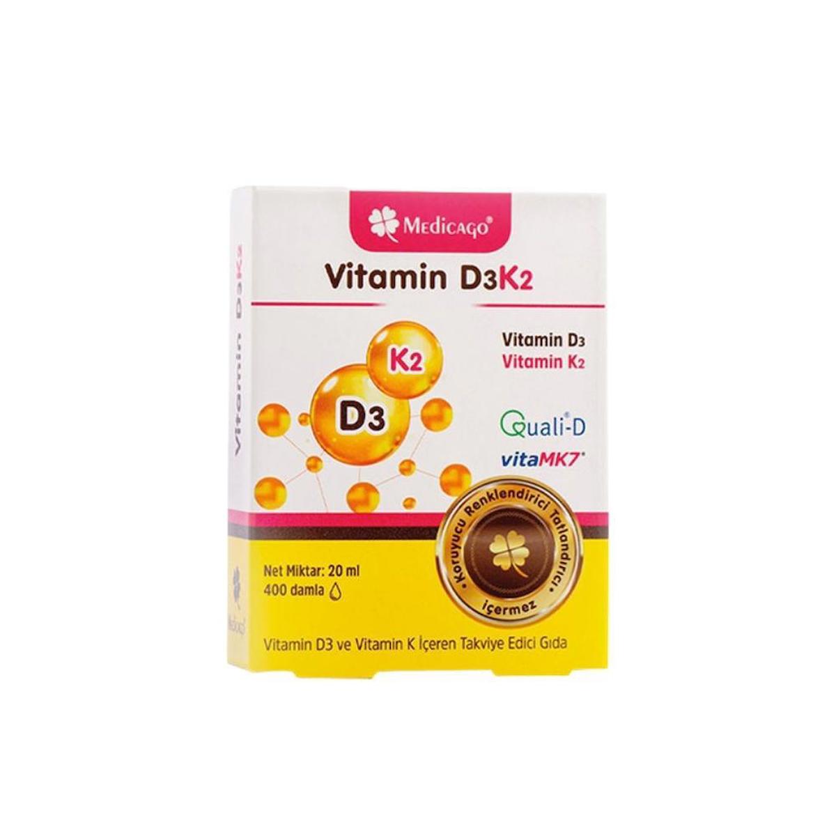 Medicago Vitamin D3 Aromasız Unisex 20 ml