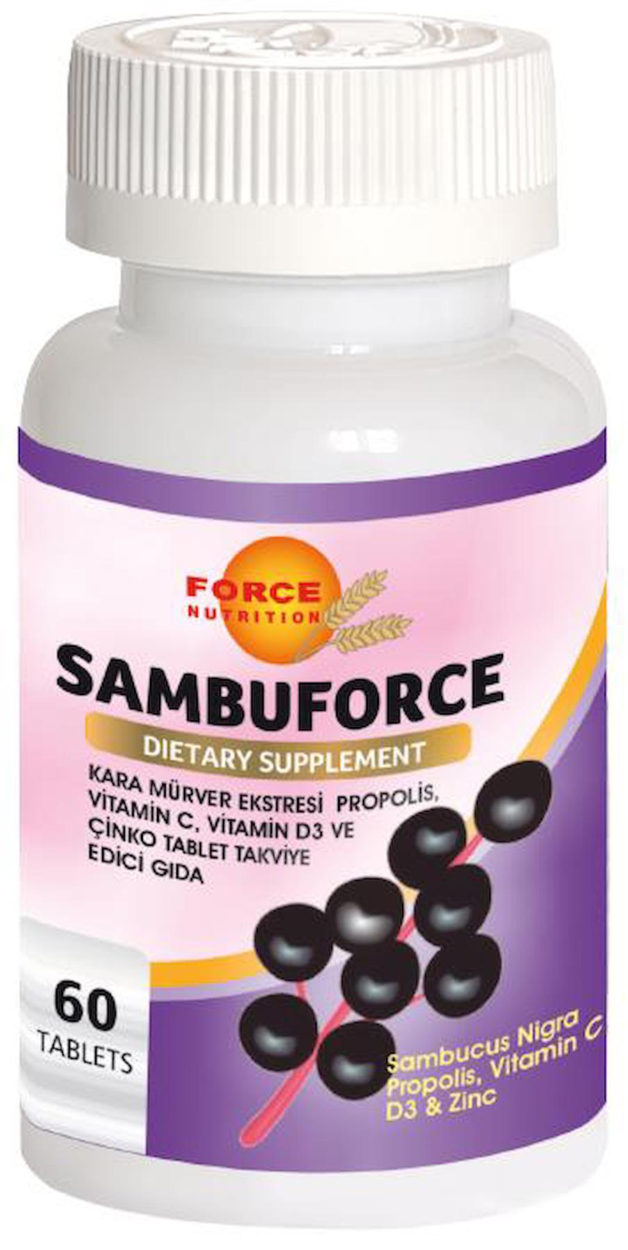 Force Nutrition Sambuforce Aromasız Unisex Vitamin 60 Tablet