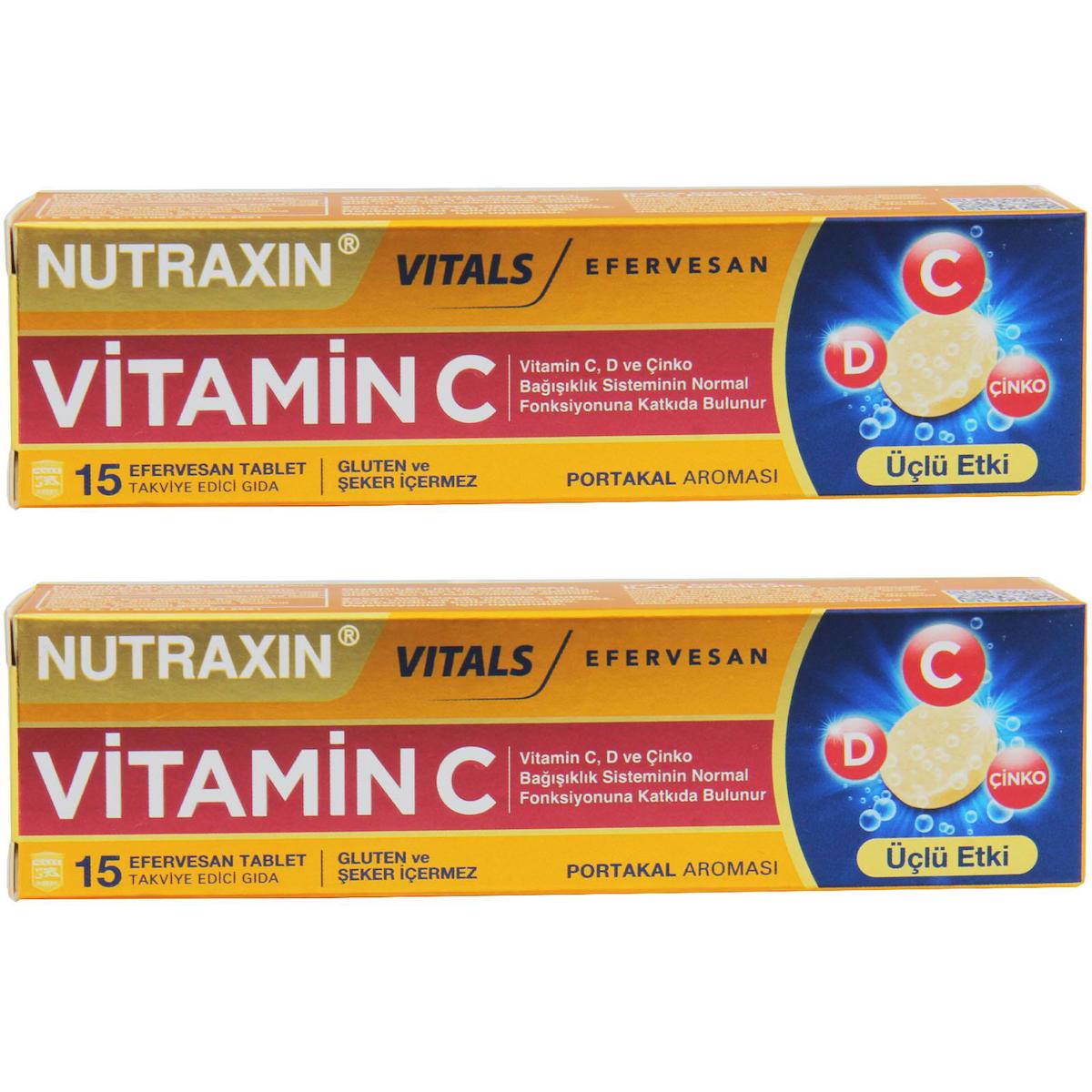 Nutraxin Çinko Aromalı Unisex Vitamin 2x15 Adet