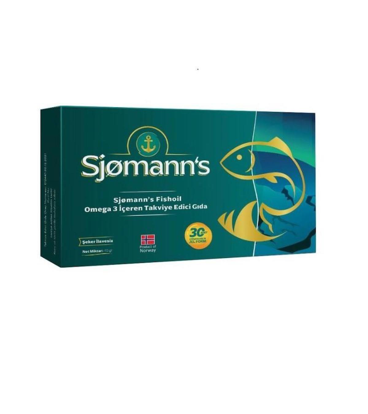 Sjomann'S Fish Oil Aromasız Unisex Vitamin 30 Kapsül