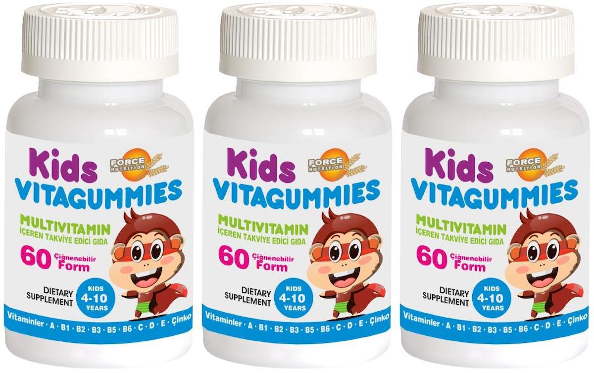 Force Nutrition Aromasız Çocuk Vitamin 3x60 Tablet