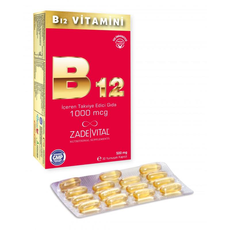 Zade Vital B12 Vitamini Aromalı Unisex 30 Kapsül