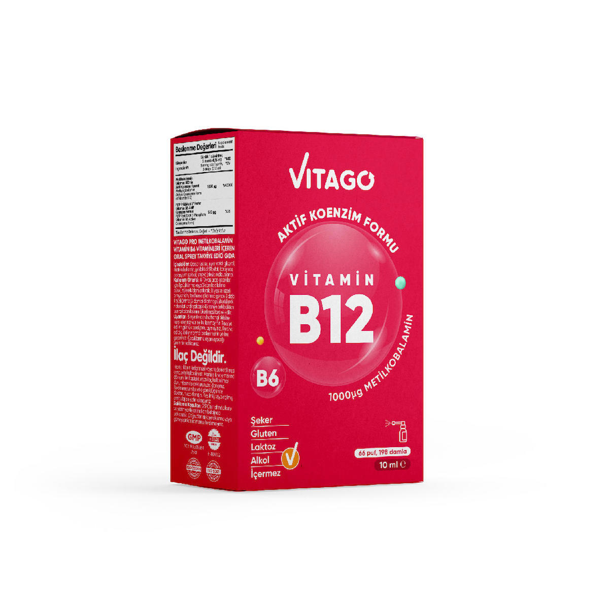 Vitago Vitamin B12 Aromasız Unisex 10 ml