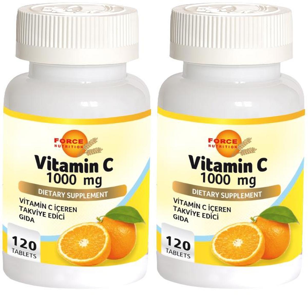 Force Nutrition C Vitamini Aromasız Unisex 2x120 Tablet