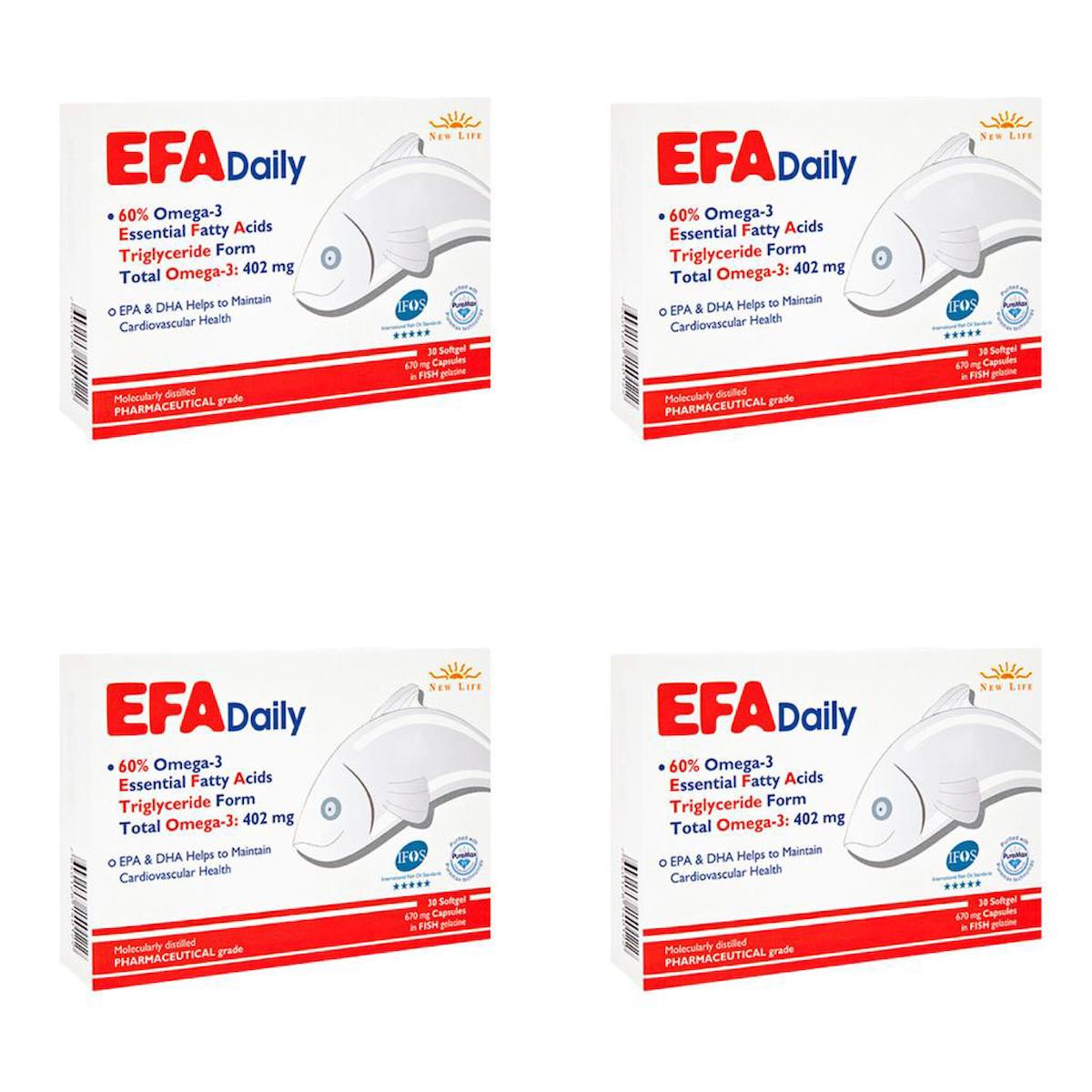 Newlife Efa Daily Sade Unisex Vitamin 4x30 Kapsül