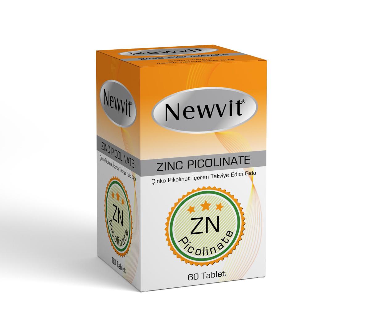 Newvit Çinko Sade Unisex Vitamin 60 Tablet