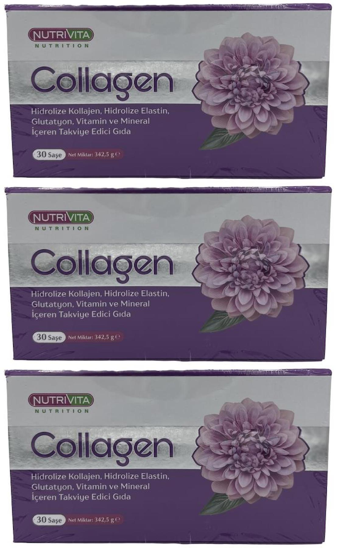 Nutrivita Nutrition Collagen Aromasız Unisex Vitamin 3x30 Şase