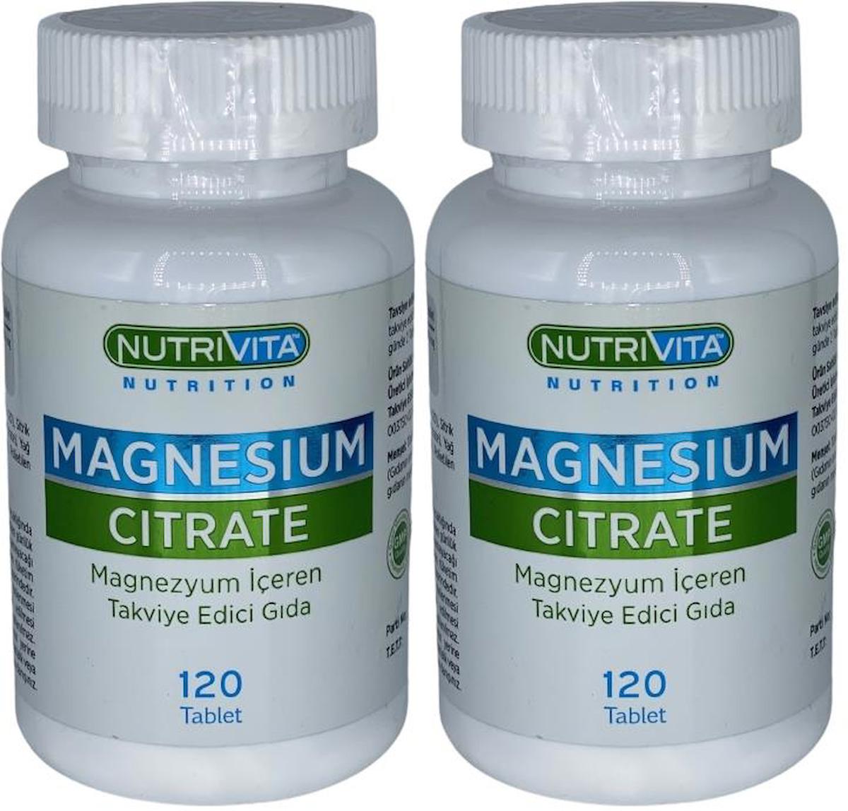 Nutrivita Nutrition Magnezyum Sade Unisex Vitamin 2x120 Tablet