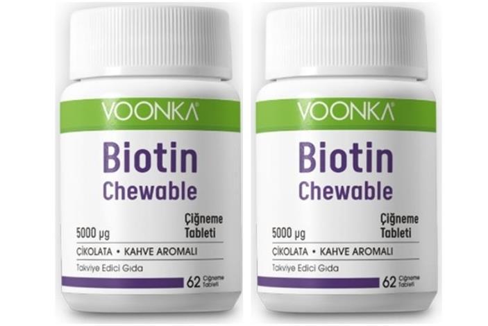 Voonka Biotin Chewblade Aromalı Unisex Vitamin 2x62 Tablet