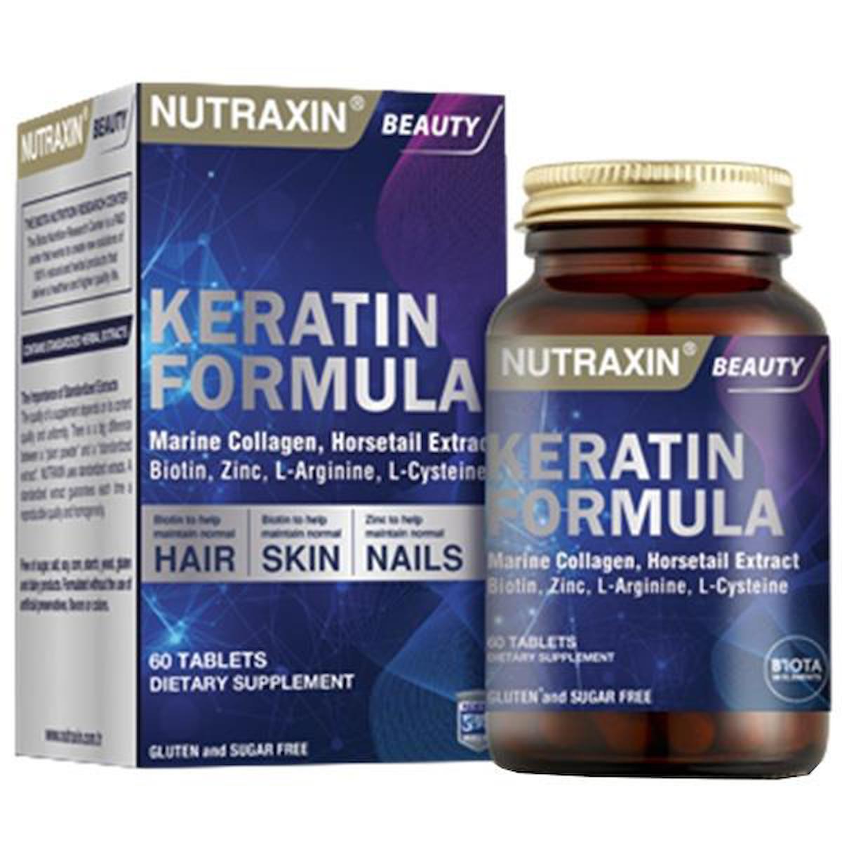 Nutraxin Keratin Formula Tablet Kolajen 60 Tablet