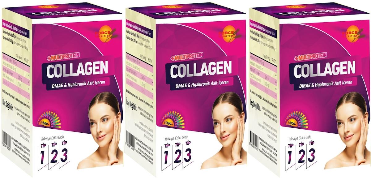 Force Nutrition Powder Toz Kolajen 3x300 Gr
