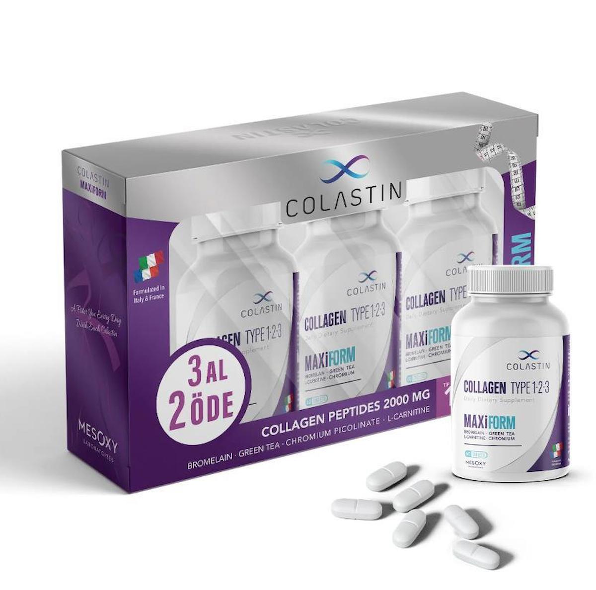 Colastin Maxiform Kapsül Kolajen 3x180 Tablet