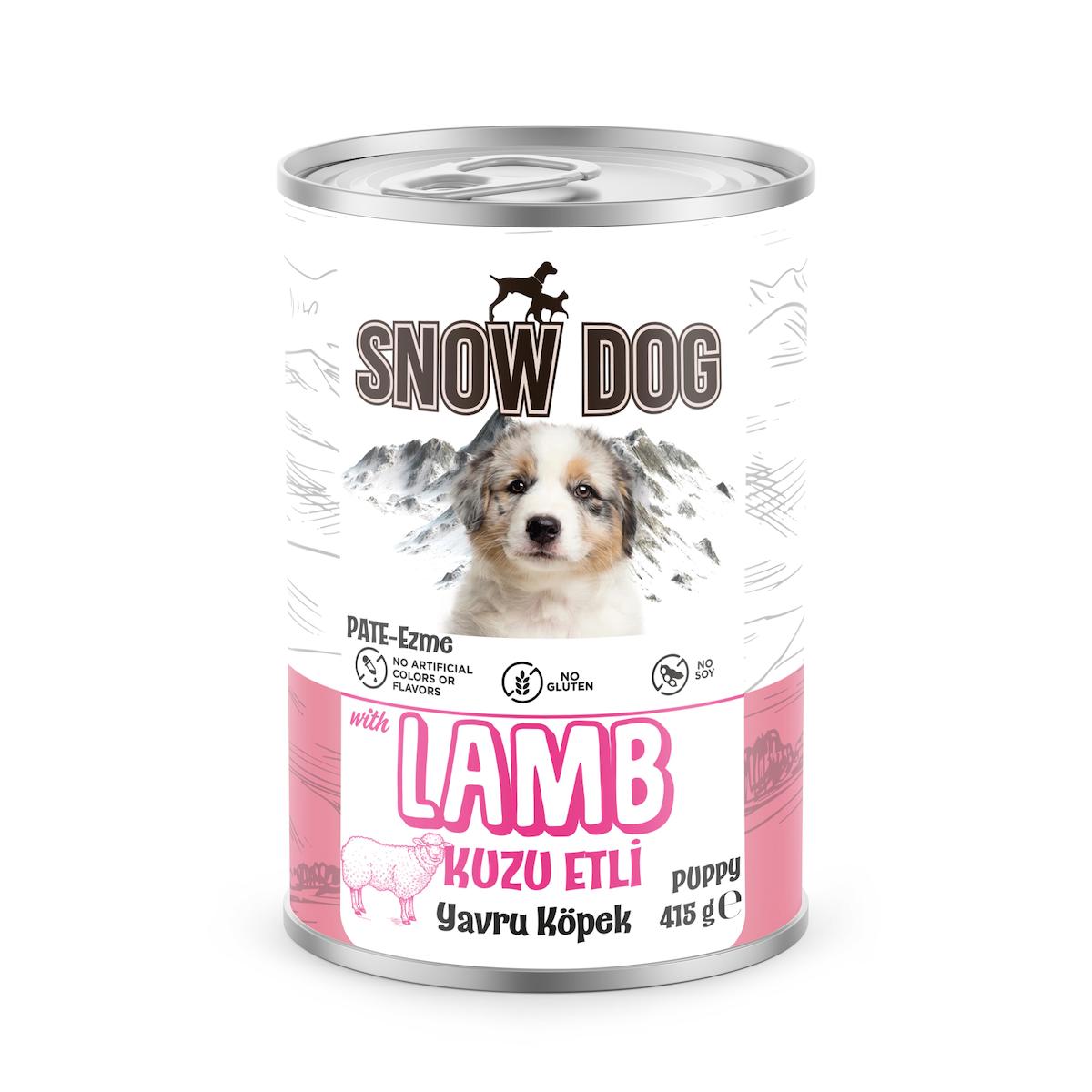 Snow Dog Kuzu Etli Yavru Yaş Köpek Maması 400 gr Tekli