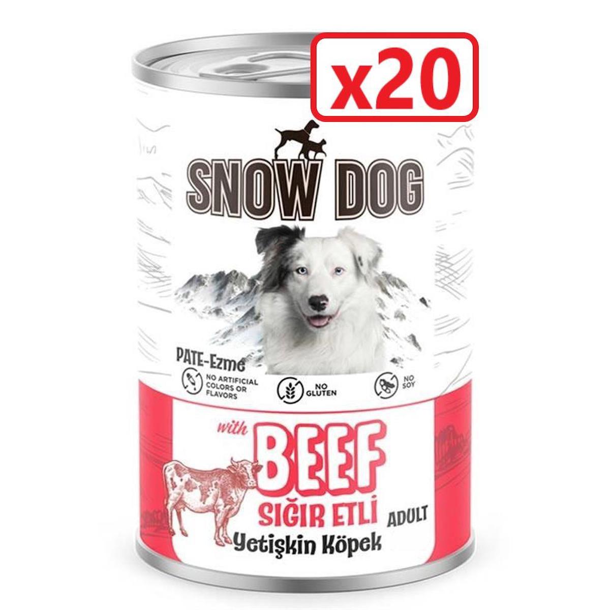 Snow Dog Sığır Etli Yetişkin Yaş Köpek Maması 400 gr 20'li